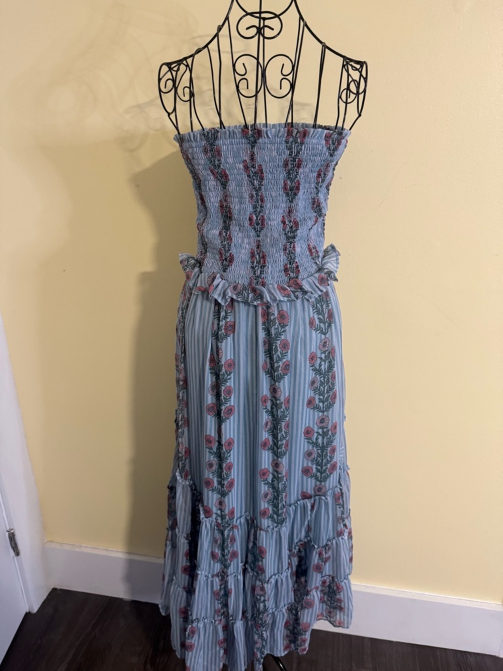 NWOT Free People Alejandra Smocked Bodice Tiered Sundress Size Small - Picture 9 of 11